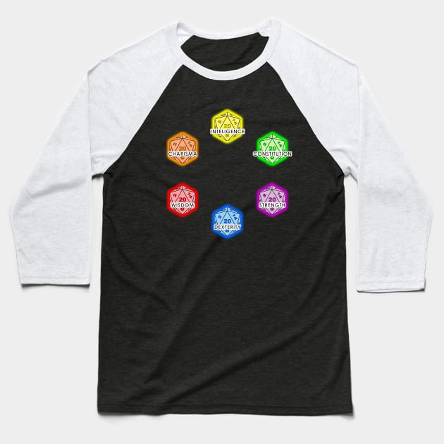 Infinity Dice Baseball T-Shirt by IORS